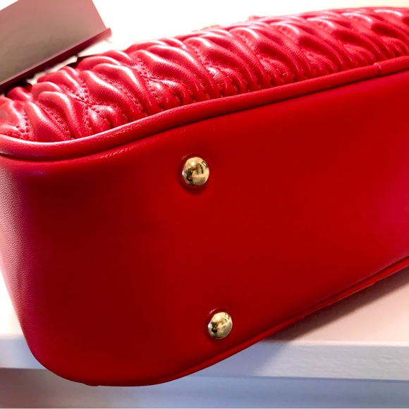 Valentino Orlandi Quilted Red Bag New - Picture 9 of 16